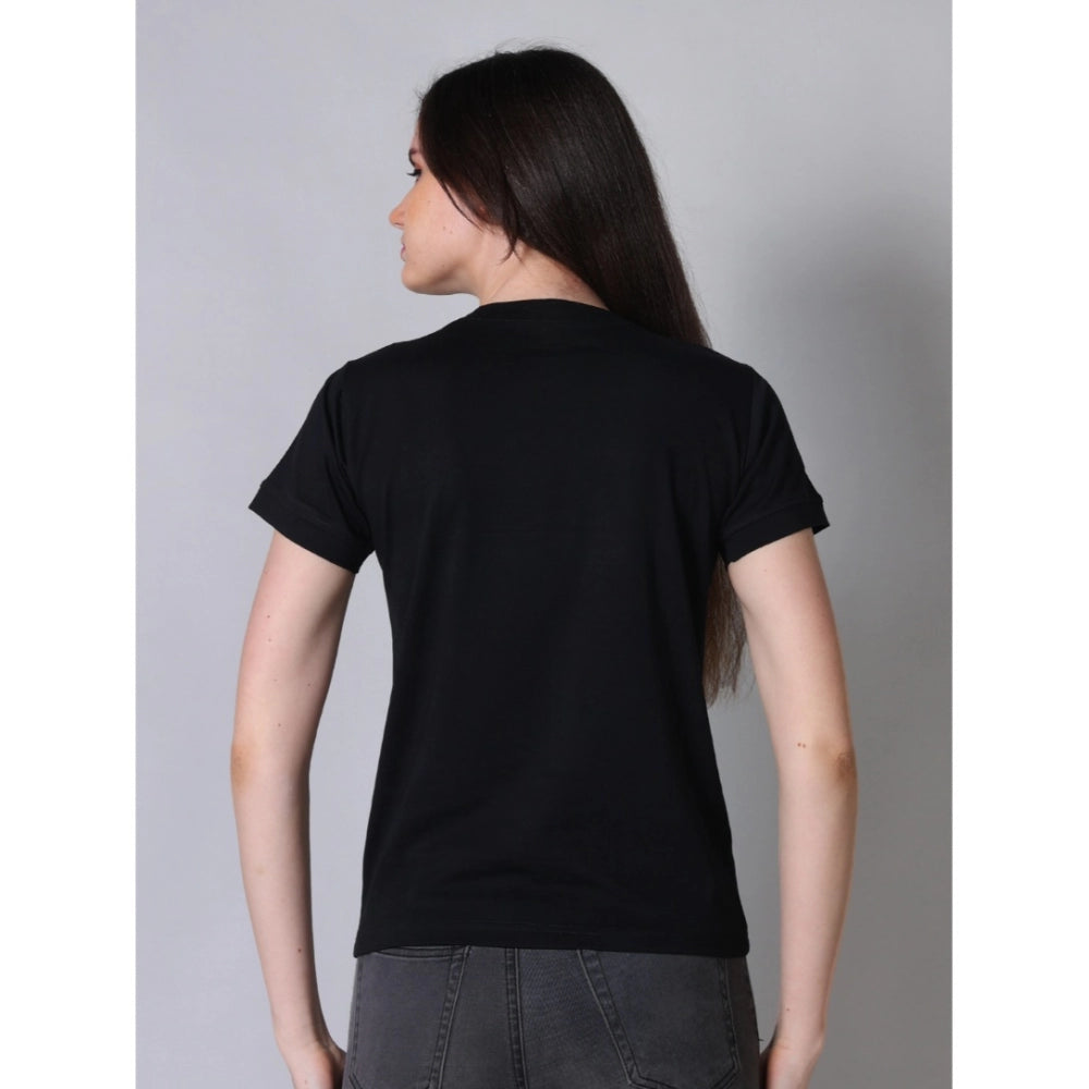 Ranili Cotton Blended Solid Round Neck Half Sleeve T-shirt