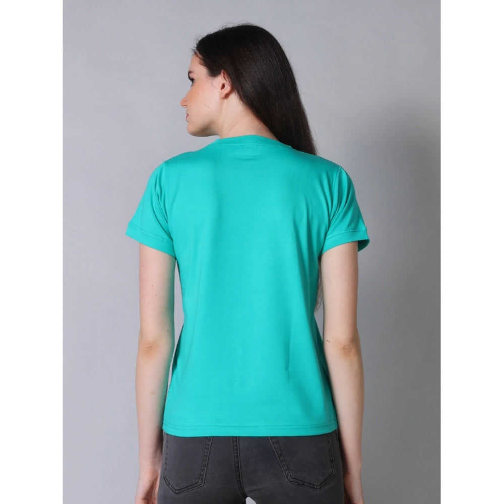 Ranili Cotton Blended Solid Round Neck Half Sleeve T-shirt