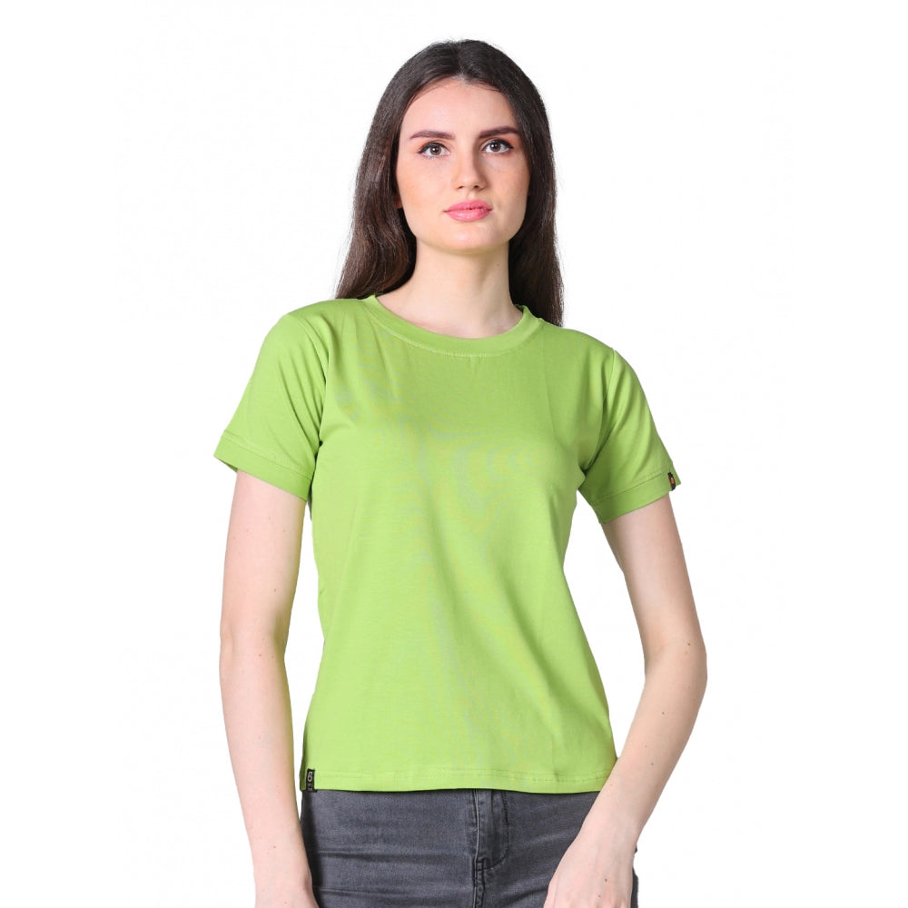 Ranili Cotton Blended Solid Round Neck Half Sleeve T-shirt