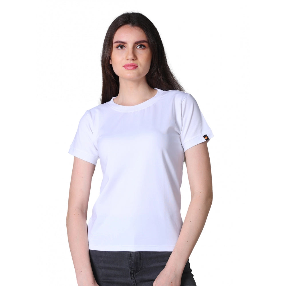 Ranili Cotton Blended Solid Round Neck Half Sleeve T-shirt