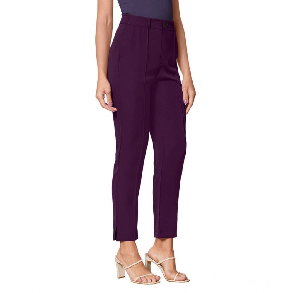Ranili Polyester Solid With Pocket Pant