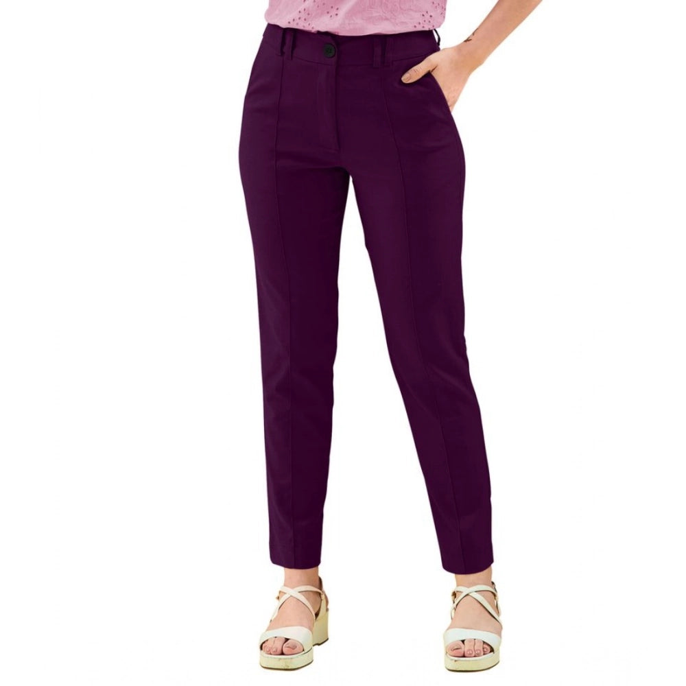 Ranili Polyester Solid With Pocket Pant
