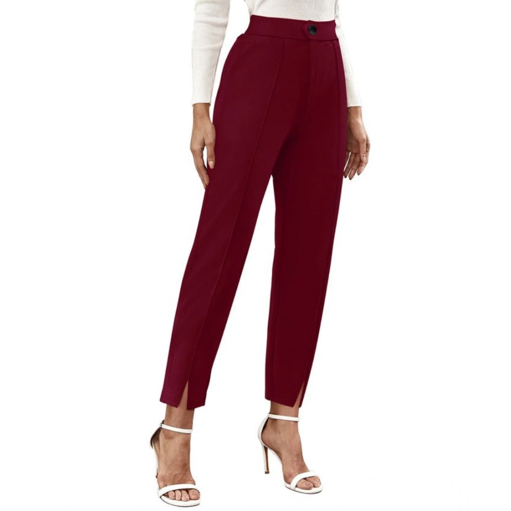 Ranili Polyester Solid With Pocket Pant