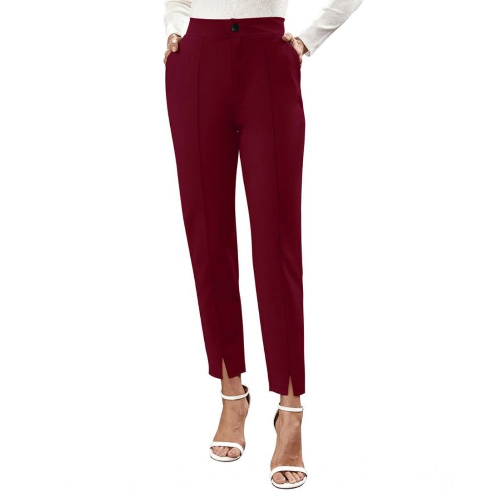 Ranili Polyester Solid With Pocket Pant
