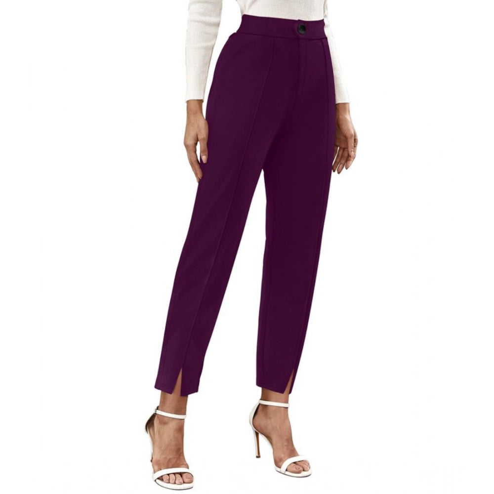 Ranili Polyester Solid With Pocket Pant