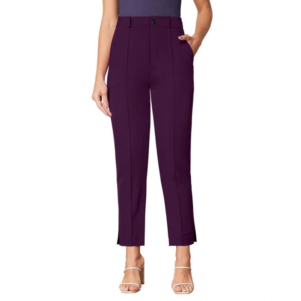 Ranili Polyester Solid With Pocket Pant