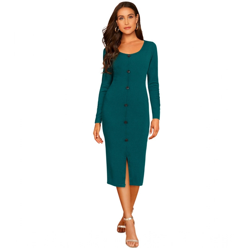 Ranili Knitting Stretchable Round Neck Full Sleeve Dress