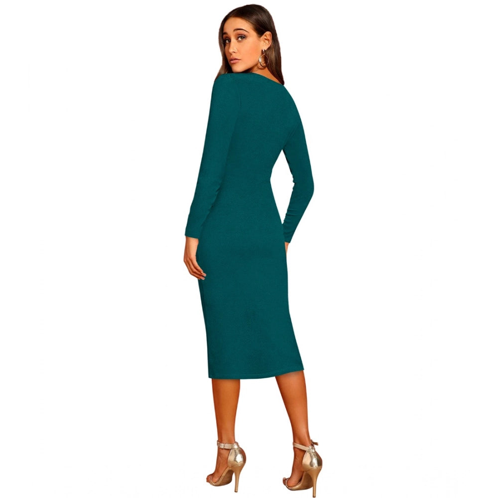 Ranili Knitting Stretchable Round Neck Full Sleeve Dress