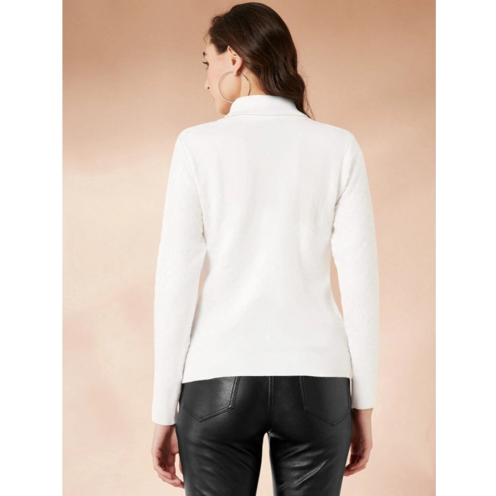 Ranili Polyester Solid High Neck Full Sleeve T-shirt