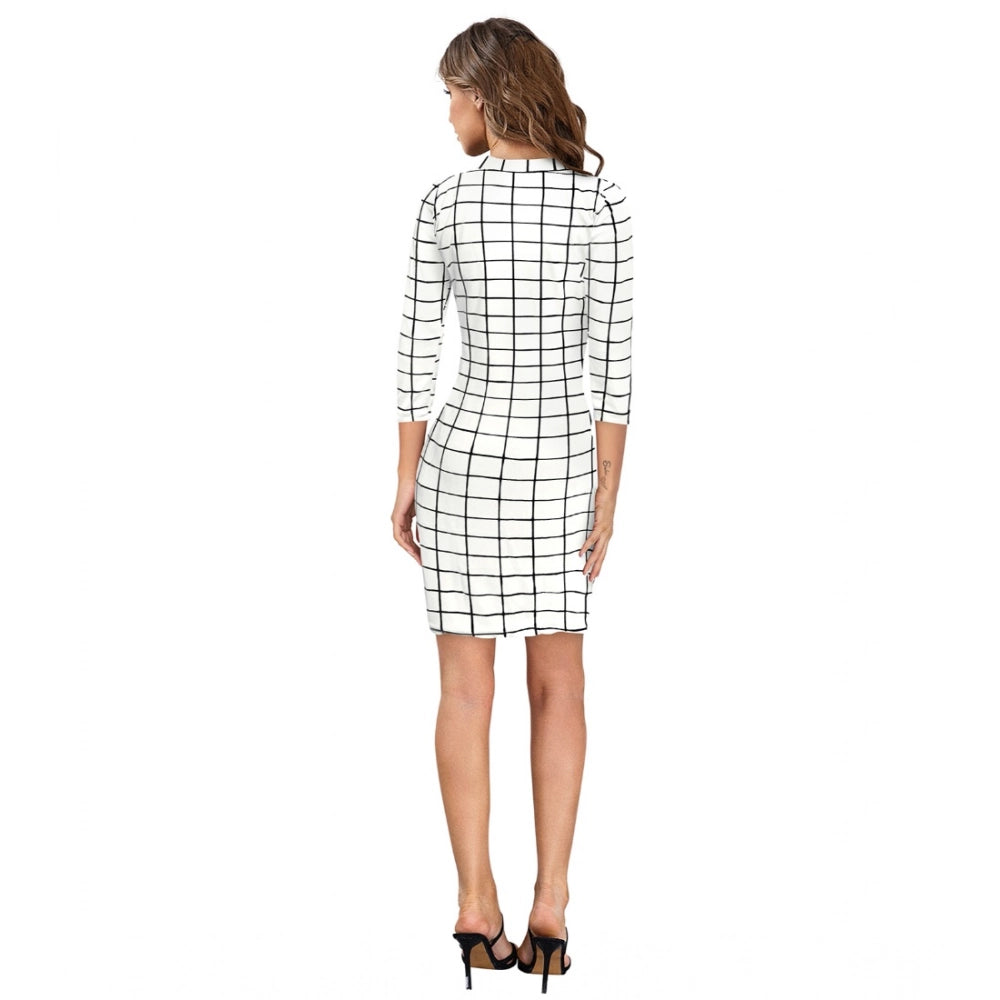 Ranili Polyester Solid High Neck Full Sleeve Dress