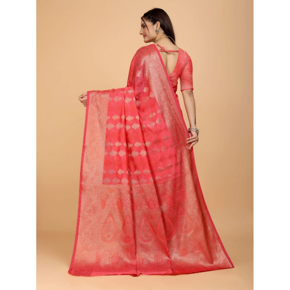 Ranili Organza Woven Saree With Unstitched Blouse