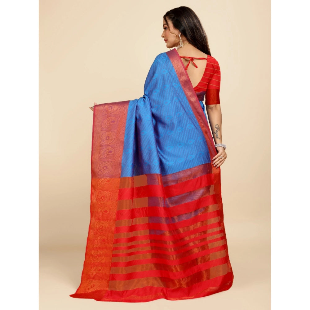 Ranili Organza Woven Saree With Unstitched Blouse