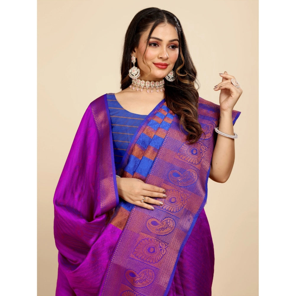 Ranili Organza Woven Saree With Unstitched Blouse
