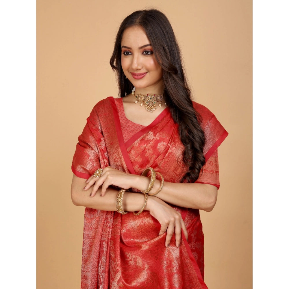 Ranili Organza Woven Saree With Unstitched Blouse