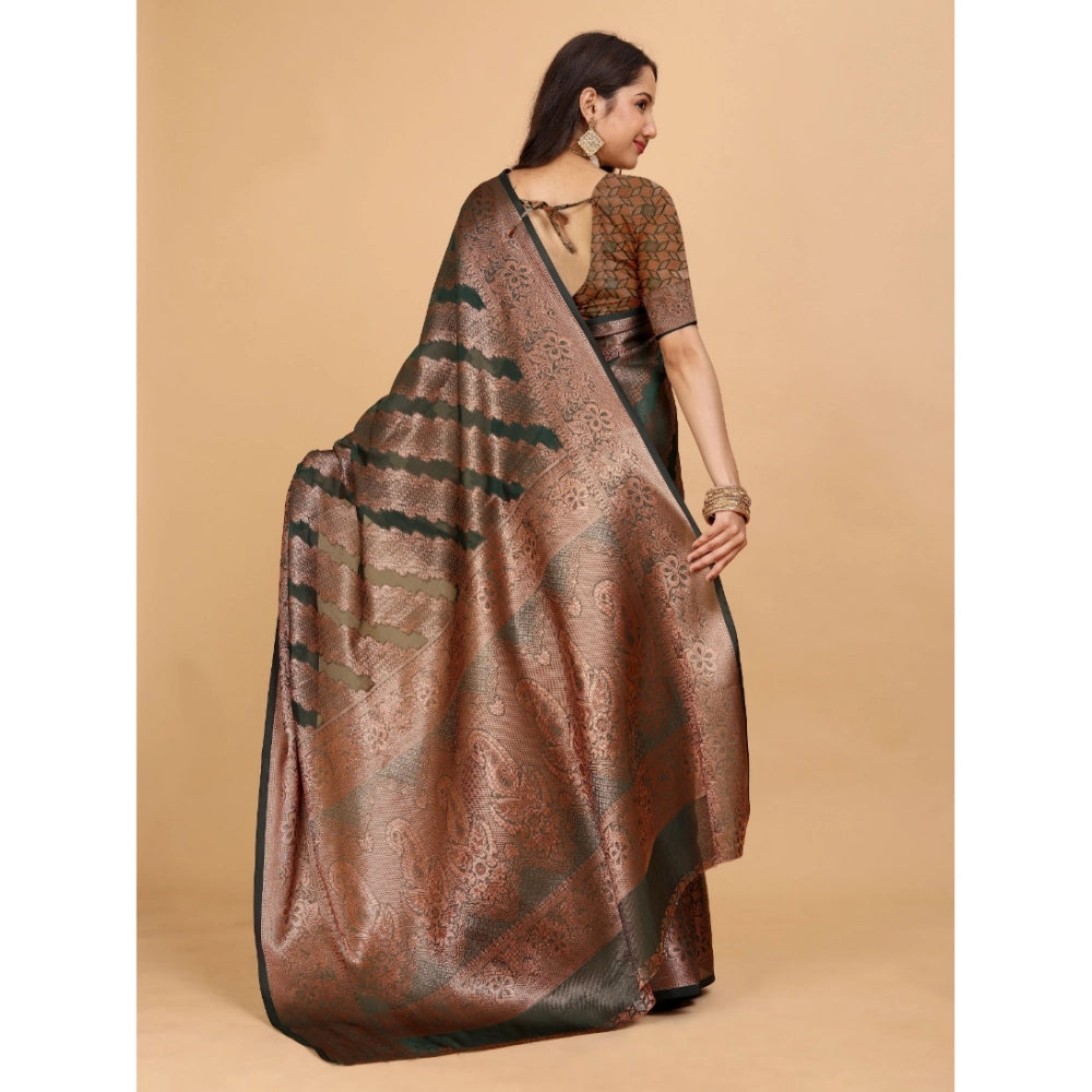 Ranili Organza Woven Saree With Unstitched Blouse