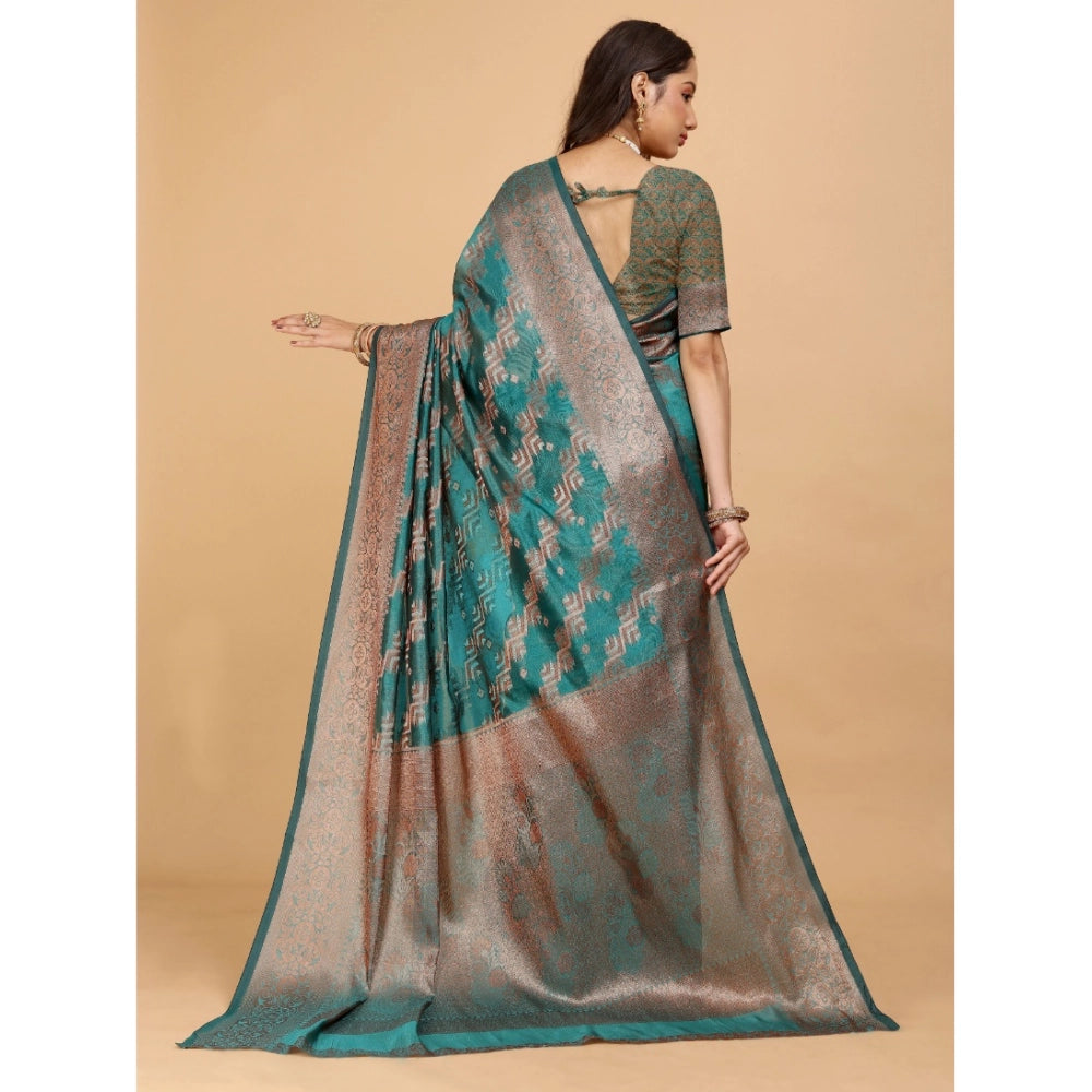 Ranili Organza Woven Saree With Unstitched Blouse