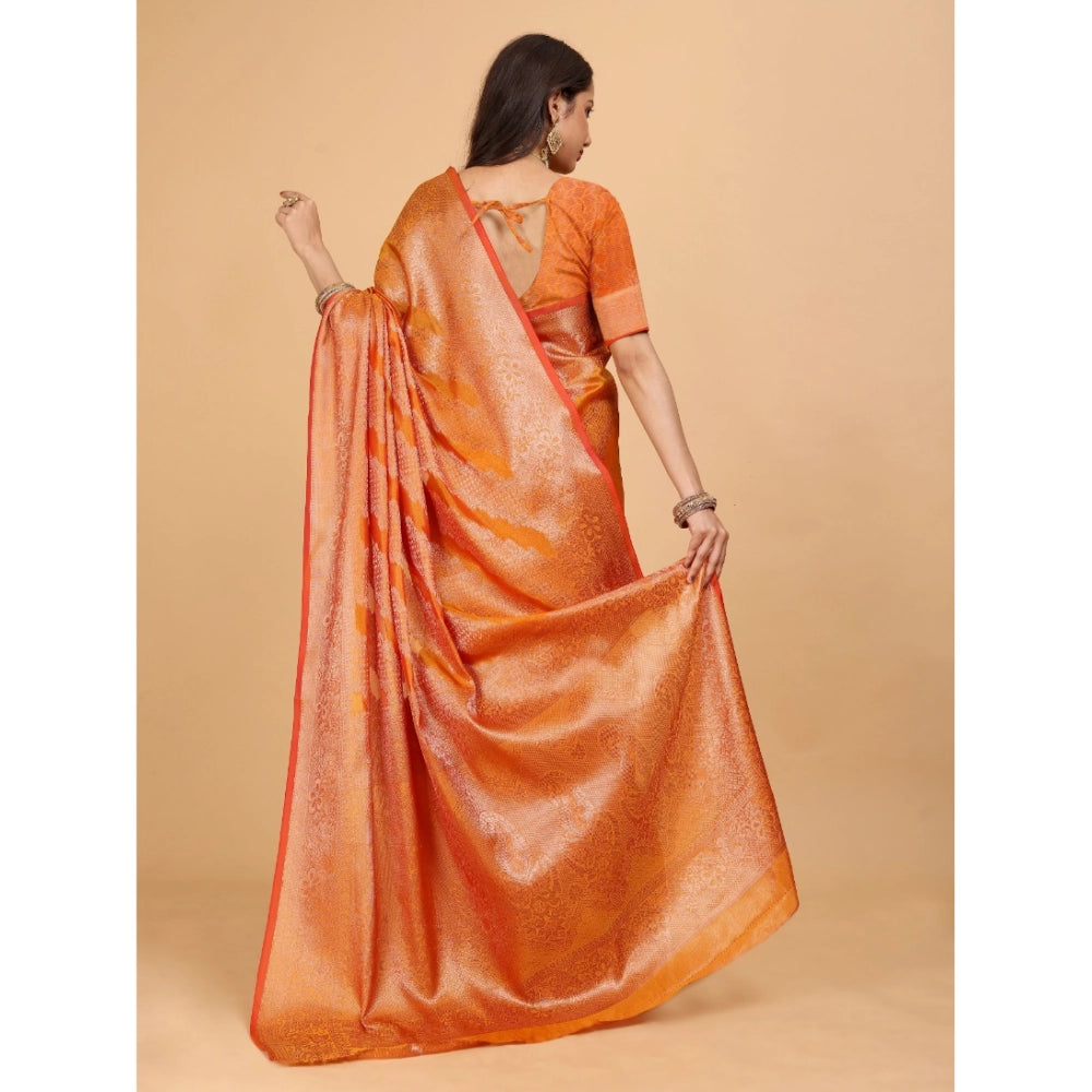 Ranili Organza Woven Saree With Unstitched Blouse