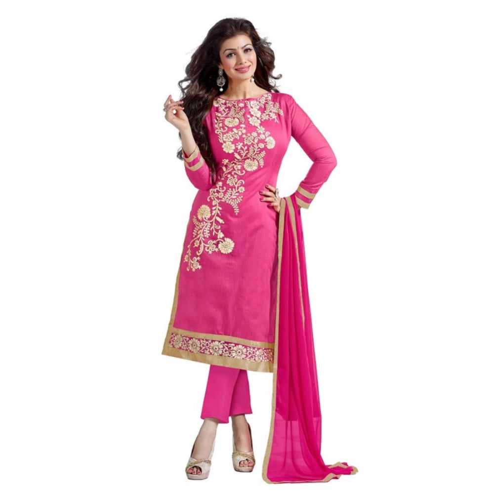 Ranili Chanderi Unstitched Salwar Suit-material With Dupatta
