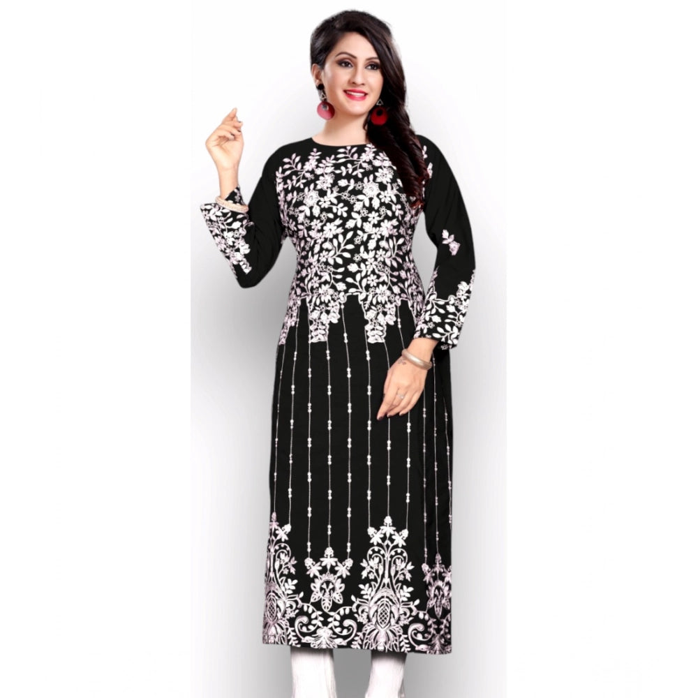 Ranili Georgette Printed Round Neck 3-4 Th Sleeve Kurti