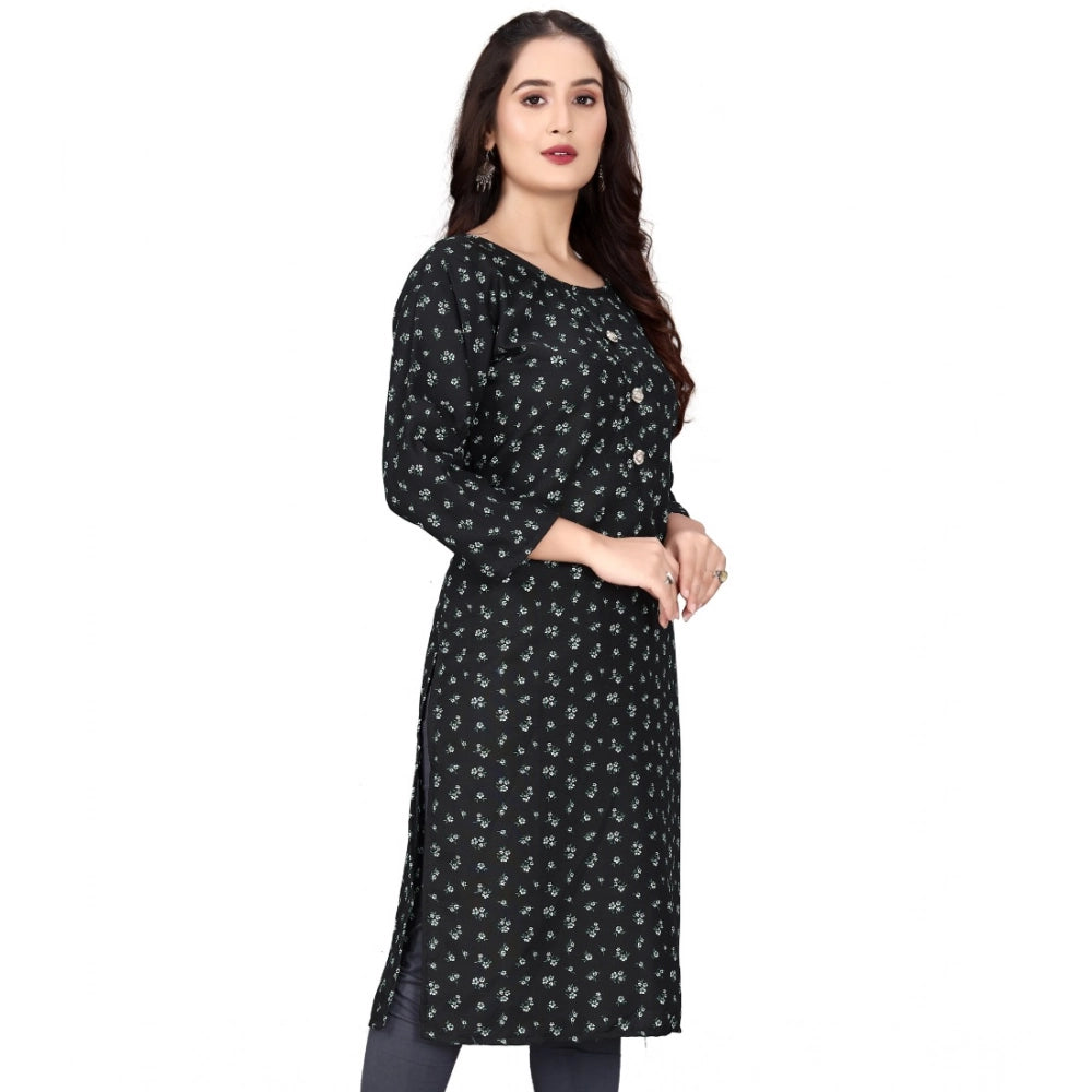 Ranili Rayon Printed Round Neck 3-4 Th Sleeve Kurti