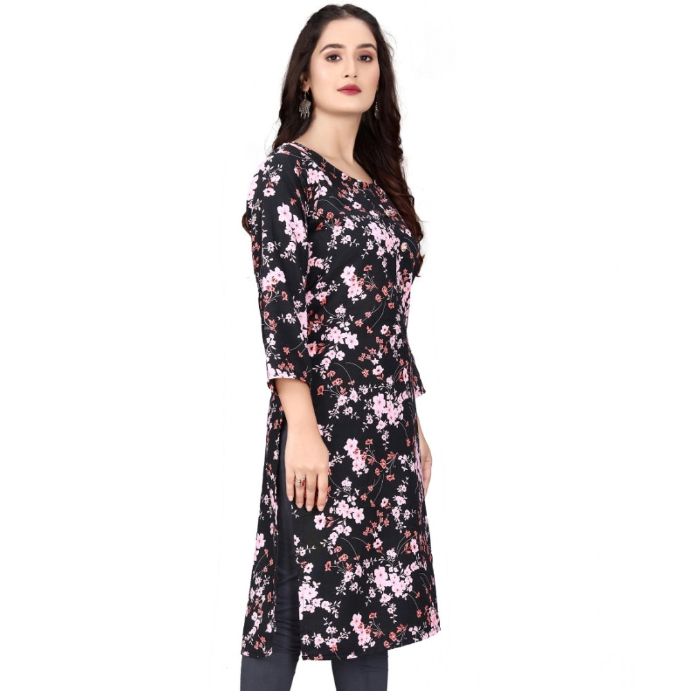 Ranili Rayon Printed Round Neck 3-4 Th Sleeve Kurti