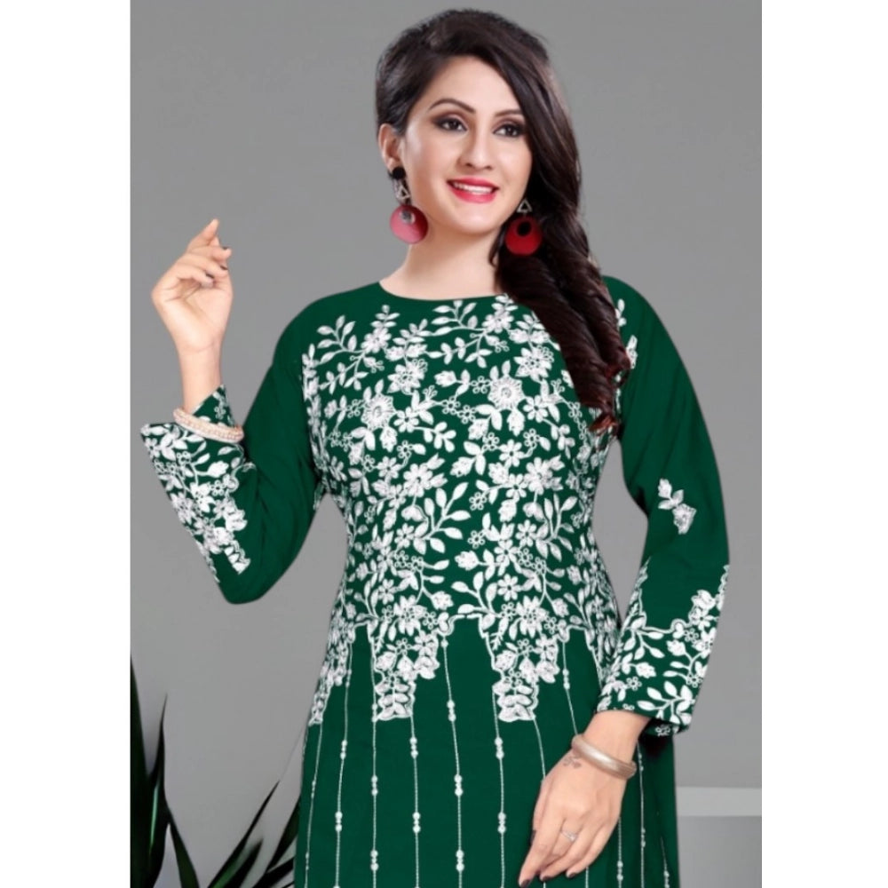 Ranili Georgette Printed Round Neck 3-4th Sleeve Kurti