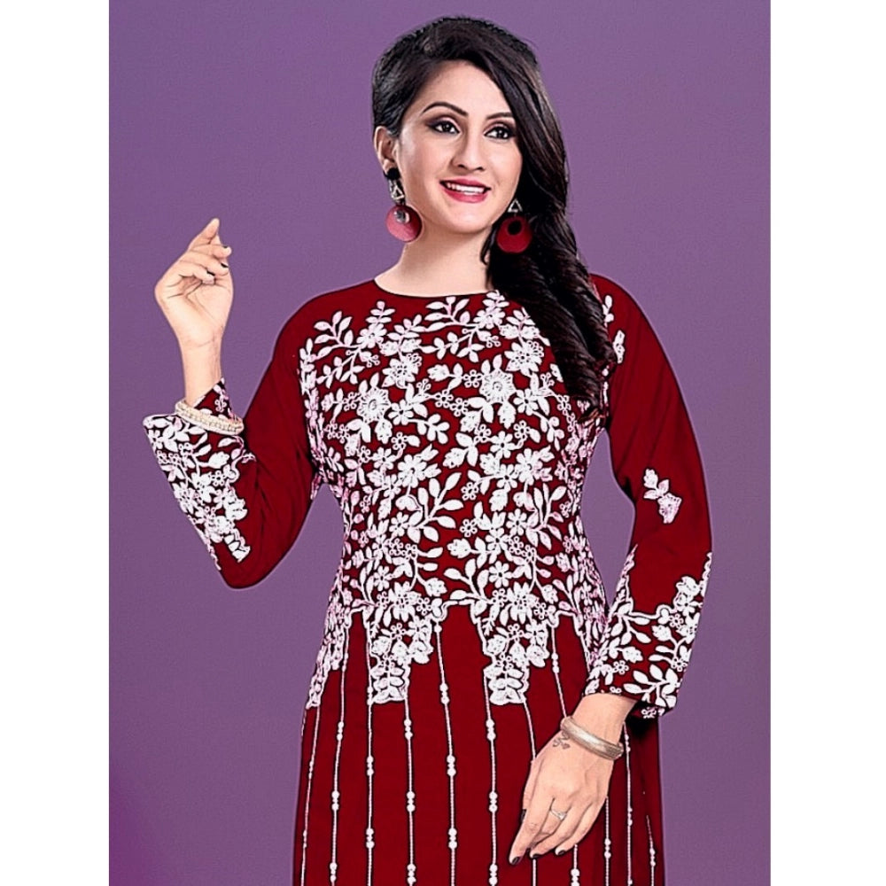 Ranili Rayon Printed Round Neck 3-4th Sleeve Kurti