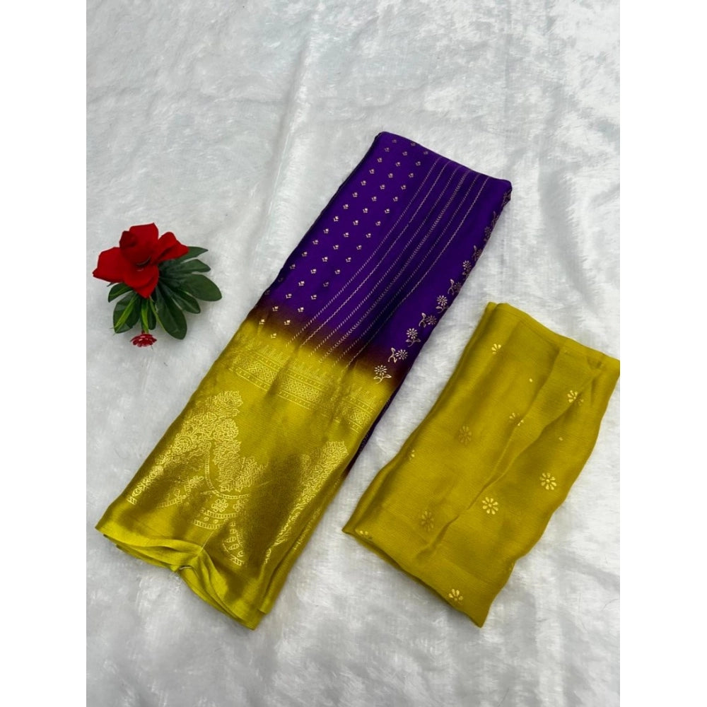 Ranili Chiffon Printed Saree With Unstitched Blouse