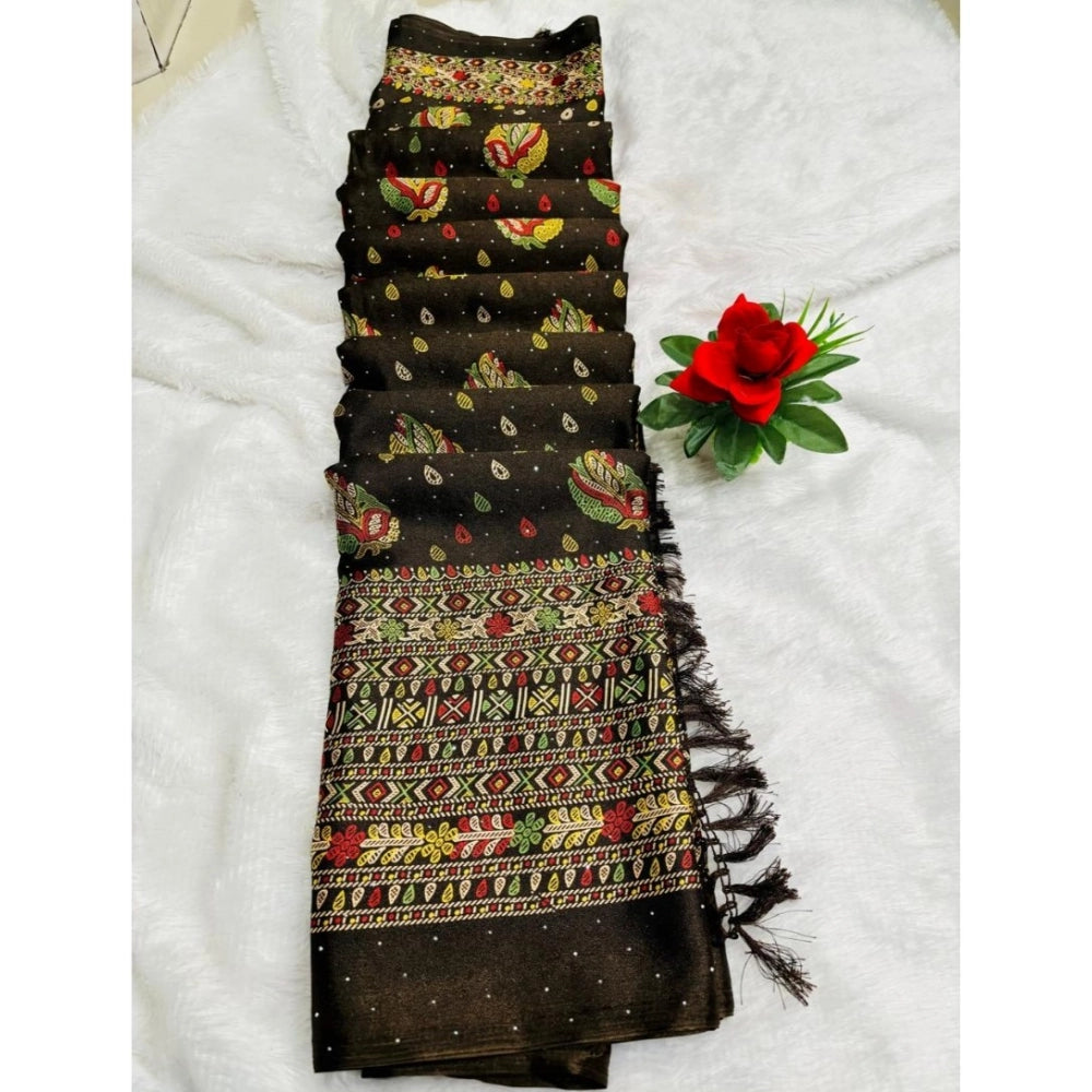 Ranili Chiffon Printed Saree With Unstitched Blouse
