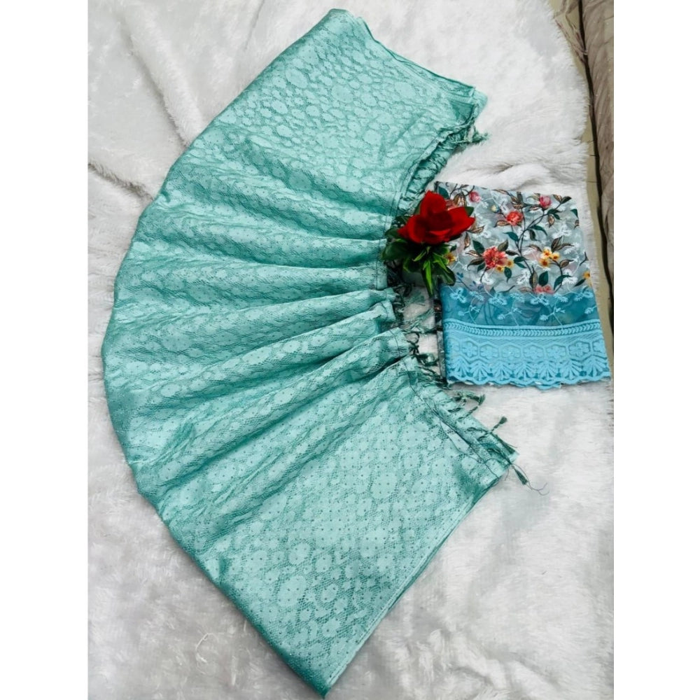 Ranili Georgette Embellished Saree With Unstitched Blouse
