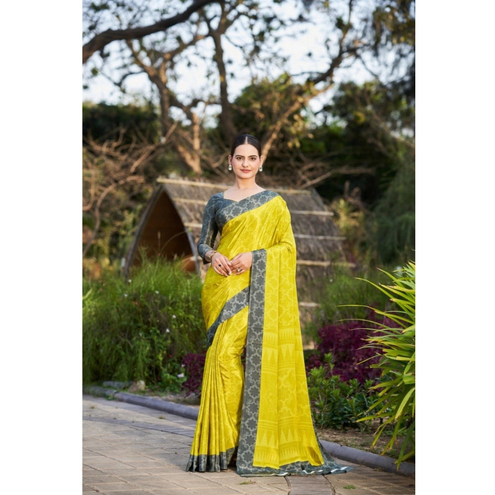 Ranili Crepe Printed Saree With Unstitched Blouse