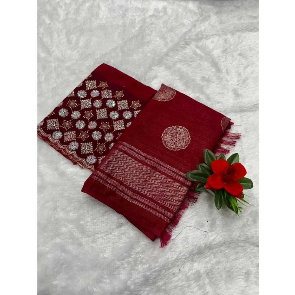 Ranili Georgette Printed Saree With Unstitched Blouse