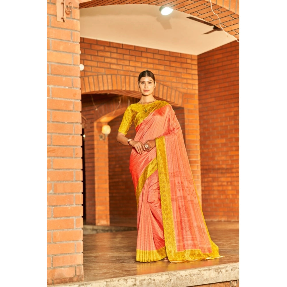 Ranili Crepe Printed Saree With Unstitched Blouse