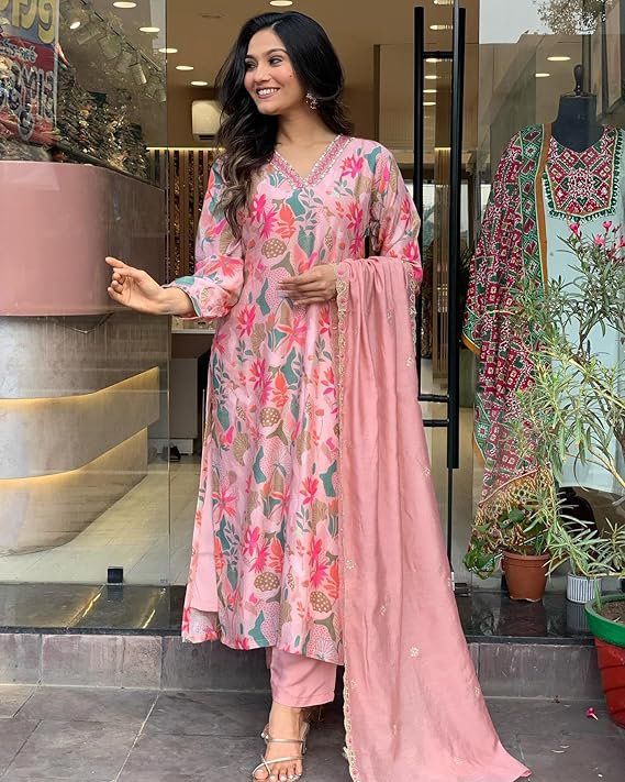 Ranili Exquisite Designer Kurti Pant Dupatta Set