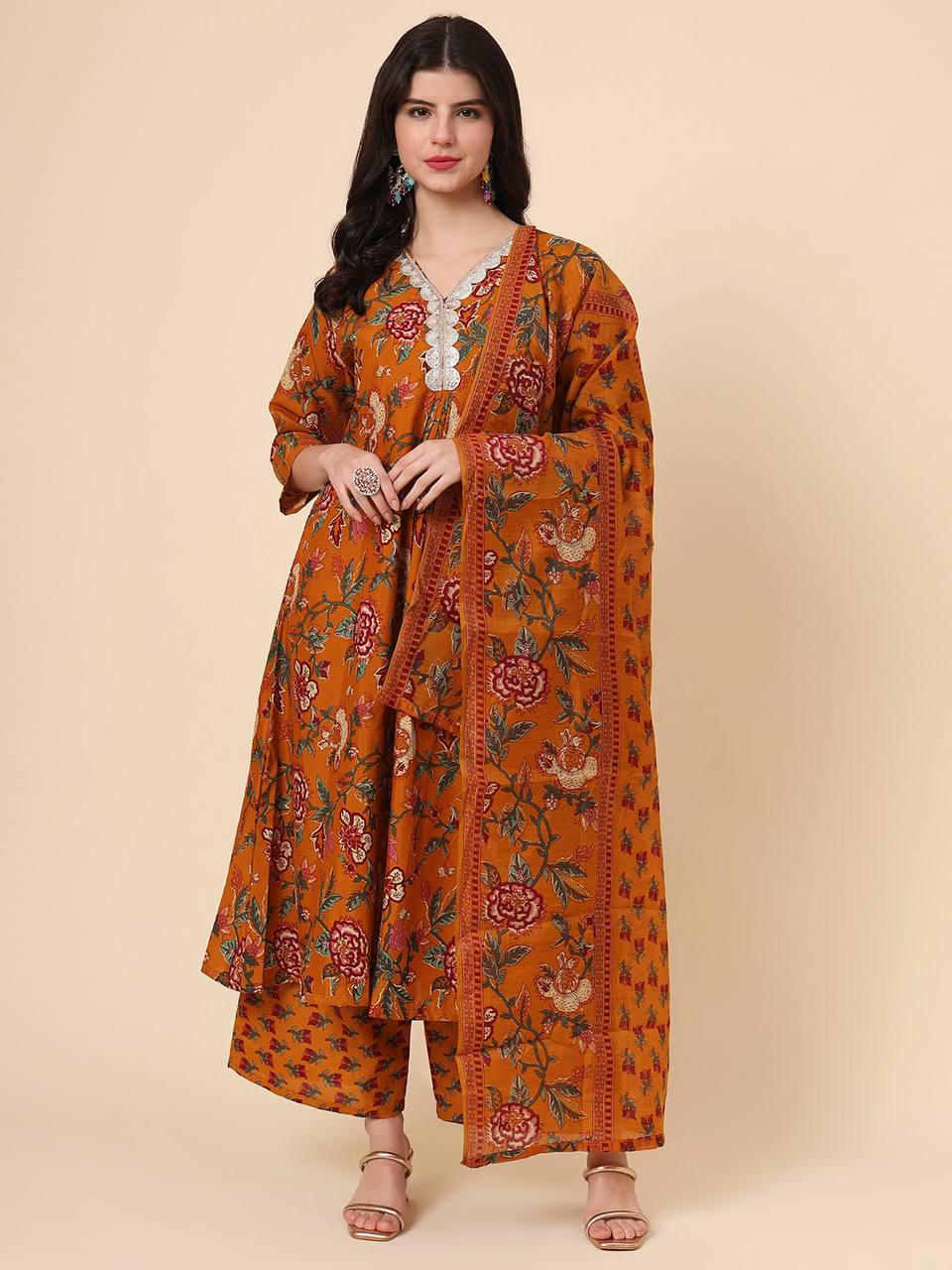 Ranili Stylish Printed Kurta Set with Dupatta
