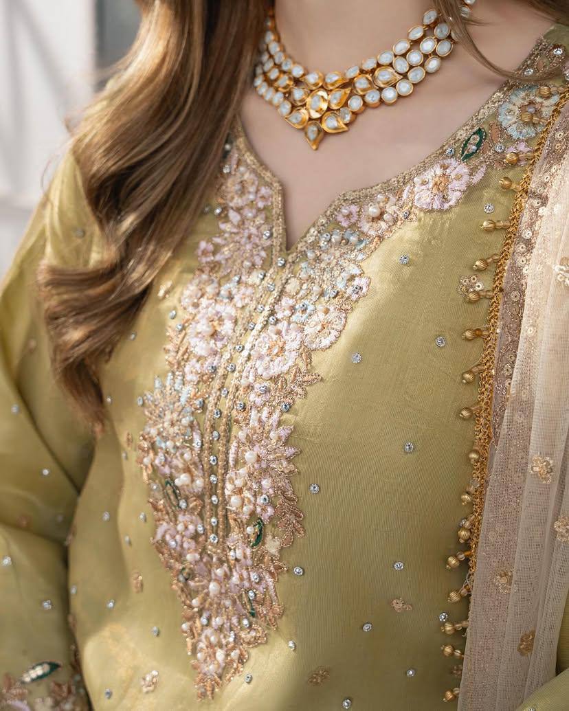 Ranili Chinon Silk Kurti Plazzo Set